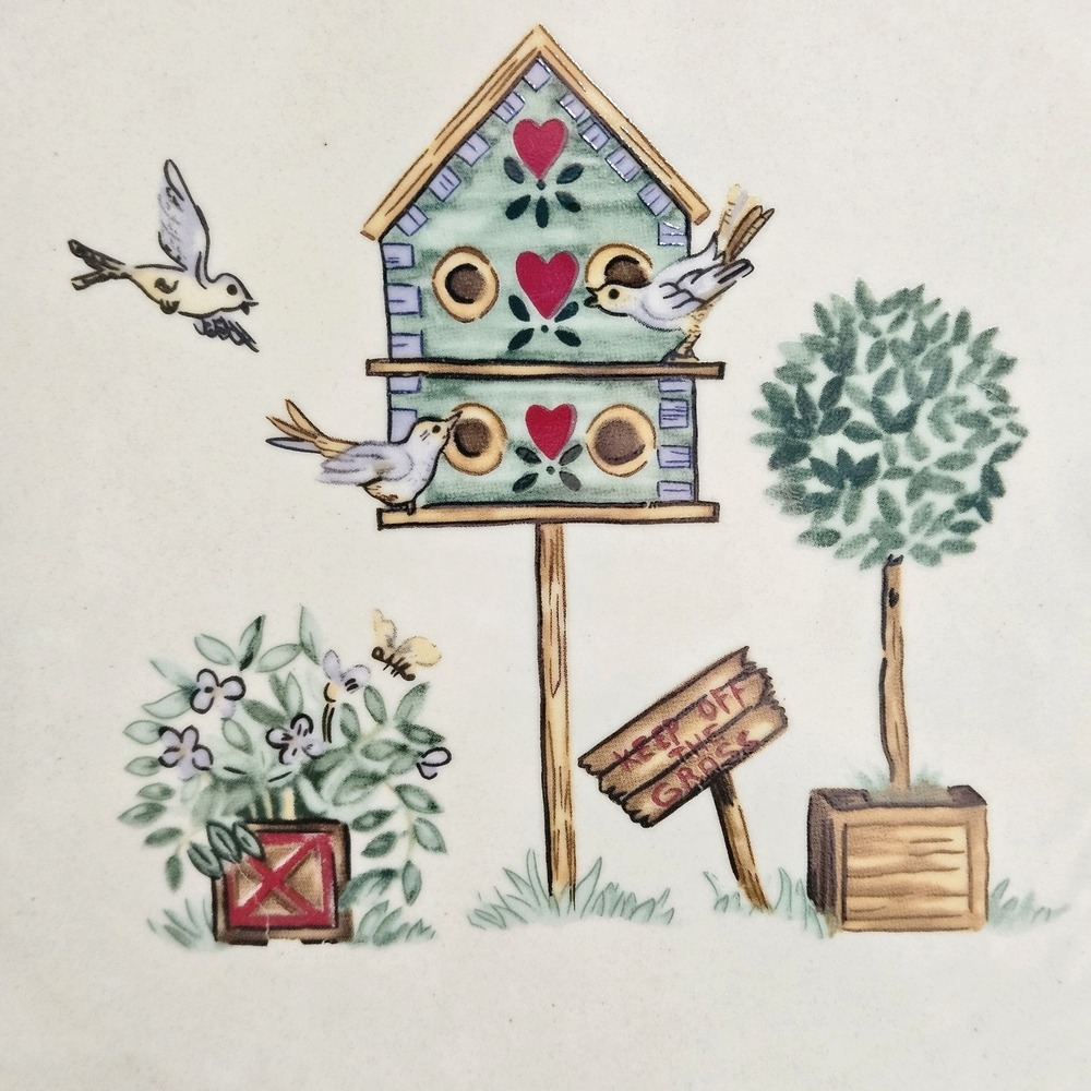 Thomson Pottery Birdhouse 12" Serving Chop Platter Ceramic Cottagecore Kitchen - Picture 2 of 5